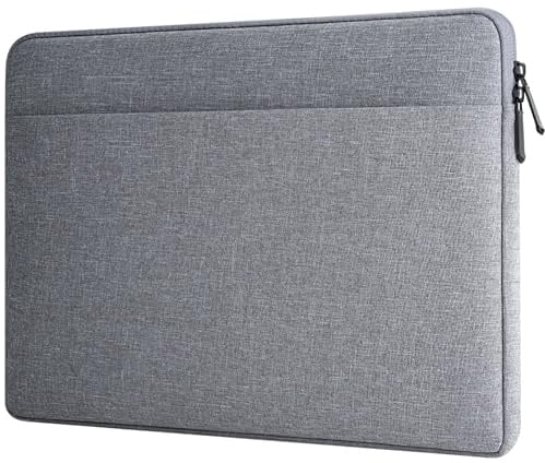 HEDUGO Laptop Hülle mit Zubehörtasche, Gepolstertes Laptop Sleeve Case 15 bis 16 Zoll Kompatibel mit MacBook HP Dell Asus Schutz-Laptophülle für 15“ bis 16“ Chromebook/Notebook/Tablet, Grau