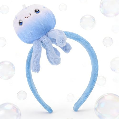 TOPPERFUN Quallen-Stirnband Plüsch-Qualle-Stirnband Ozean Cosplay Outfit Kopfbedeckung Haarreif Für Meerestierkostüme Für Halloween Festival Mottoparty Kinder Und Erwachsene