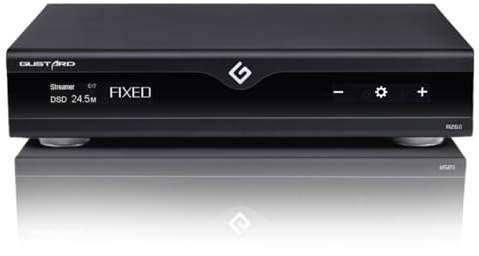 Gustard DAC-R26 II 26-Bit R2R DAC, Diskreter Streamer-Decoder mit DSD2048, USB/Opt/Koax/IIS/AES/LAN/BT5.1 Eingang, Digital-Analog-Wandler, 10MHz Uhr, Heim-Audio-Netzwerk-Streaming-DAC, Schwarz