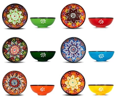 WD Lifestyle Set 6 coppette in Ceramica con Decoro in Rilievo.