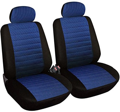 eSituro 2er Einzelsitzbezug universal Sitzbezüge für Auto Schonbezug Schoner aus Polyester blau