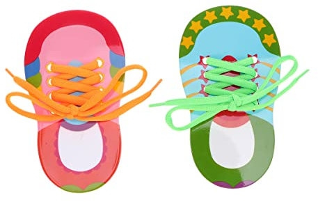 2 Stück Kinder Schnürsenkel Fädelspiel Lernspielzeug, Schnürsenkel Binden Lernen, Frühpädagogisches Spielzeug, Blau Und Pink, Geeignet Für Kindergarten Und Eltern-Kind-Spiel