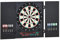 HOMCOM Cible Jeu de fléchettes électronique refermable 27 Jeux 202 Variations jusqu'à 8 Joueurs Affichage LED Haut-Parleur 12 fléchettes et 30 Pointes Souples de Rechange Noir