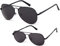 ADEWU Kinder Sonnenbrille Unisex Pilotenbrille Polarisiert Retro Brille UV-Schutz für Mädchen Jungen (Eltern + Kind)