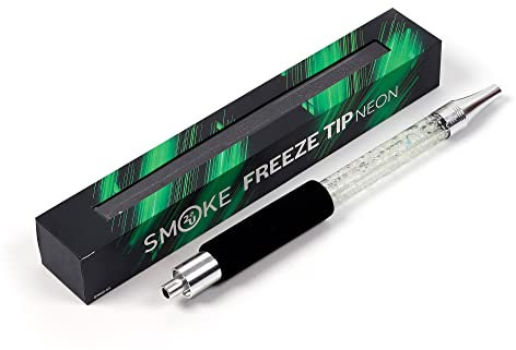 SMOKE 2U Bocchino Freeze Tip Ice | Bocchini per ghiaccio di alta qualità in diversi design | godimento del fumo freddo e piacevole impugnatura grazie all'imbottitura (verde/argento)
