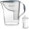 Standard-Wasserfilter PearlCo (grau) mit 1 Classic Filterkartuschen - Reduzierung von Kalk, Chlor, Blei & Kupfer - kompatibel zu Brita Classic - Made in EU