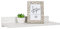 RICOO Wandregal 45 x 8 x 19 Eiche weiß, Spanplatte aus Holz, Hängereral WM056-EP, Regal Wand, Bücherregal Bilderregal Fotoregal Küchenregal Hängend Wandboard Regalbrett Schweberegal