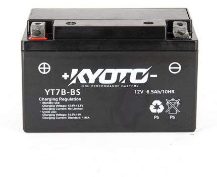Batterie moto Kyoto SLA YT7B-BS Pronta all'uso 12V 6,5Ah 150 x 65 x 92 mm