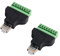 euroharry RJ45 Stecker auf Terminal Block 8-Pin Adapter LAN Netzwerkstecker Ethernet Converter Male to 8 pin Screw(2xStecker)