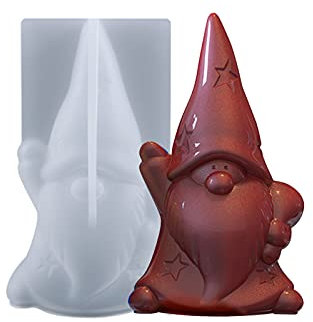 Weihnachten Zwerg 3D Kerzenform Silikonform Silikon Kerzen Formen Gießen, DIY Handgemachte Kerzen Gießform 3D Weihnachten Candle Silikonformen, Kerzen Seifenform Für Handarbeit Ornamente Duftkerze