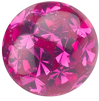 Taffstyle Piercing Ersatz Schraubkugel Kugel Verschluss Verschlusskugel Ersatzteile Innengewinde mit Ferido Glitzer Kugel 3mm x 1,2mm Pink