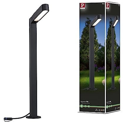 Paulmann 94547 Plug & Shine LED Außenleuchte Plug & Shine Pollerleuchte Ito Vertikale Ausrichtung IP65 1x6 Watt Anthrazit Metall, Kunststoff 3000 K