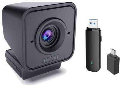 Project Telecom Marconi Wireless Webcam – HD 1080p USB with Built-In Microphone | 2.4GHz Dongle | 2MP Fixed Focus | 50M Range (Wireless Webcam)