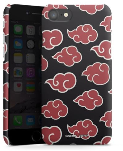 DeinDesign Premium Case kompatibel mit Apple iPhone 8 Smartphone Handyhülle Schutzhülle matt Naruto Shippuden Pattern Akatsuki
