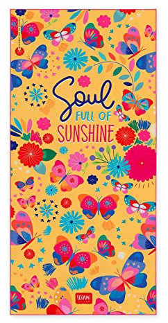 Legami - Telo mare, Compatto e Leggero, Asciugatura rapida, Ultra assorbente, per Spiaggia, Viaggi, Campeggio, Piscina, 85x180 cm, Tema Butterfly