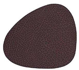 Lind DNA Glasuntersetzer Curve Leder Hippo (11x13cm) LindDNA:Plum