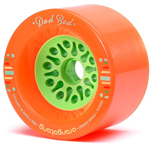 Orangatang Dad BOD 105mm 80a Elektro Longboard Skateboard Cruising Wheels (Orange, 4er Set)