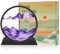 Wai Danie Sablier Decoratif Cadre Sable Mouvant 3D art du sable en mouvement Peinture de Sable Qui Coule Convient pour Kits de Sable pour Enfants Adolescents Adultes Cadeaux (Violet 12)