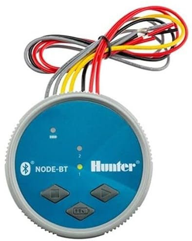 Suinga - Programador de riego a pilas NODE-BT-400 Hunter, 4 zonas de riego 9V latch, azul