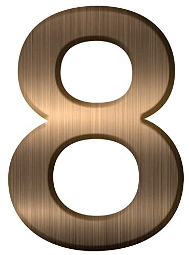 FORYEE Numéros de maison - Numéros de porte 3D - Autocollants flottants pour appartement, boîte aux lettres, chambre d'hôtel, maison (numéro 8)