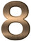 FORYEE House Numbers Plaques Door Numbers, 3D Door Address Numbers Stickers Floating Appearanc for Apartment, Mailbox Signs Numbers, Hotel Room, House (Bronze 8 Number)