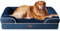 EHEYCIGA Orthopädisches Hundebett Grosse Hunde, 112x81x15cm, Memory Foam Hundekorb XL, Waschbar Hundesofa Wasserdicht rutschfest, Hundecouch mit Hohem Rand, Marineblau