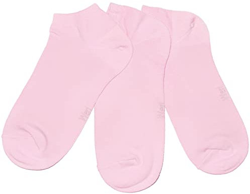 Weri Spezials Sneaker Socken 3 Paar Damen und Kinder Sportsocken 3-er Pack Baumwolle Sneakersocken Set Uni Glatt (as3, numeric, numeric_39, numeric_42, regular, regular, Rose)