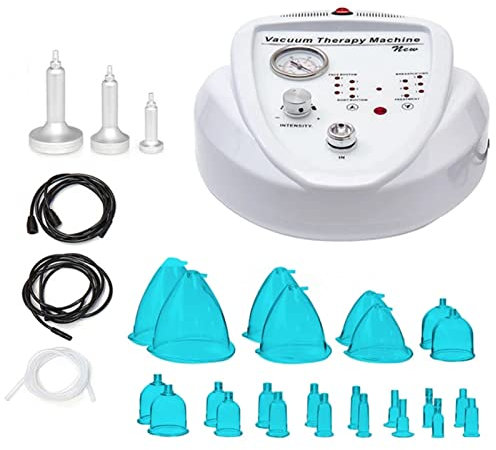 XJZHANG Máquina De Terapia De Vacío Máquina De Masaje para Dar Forma Al Cuerpo Máquina De Rejuvenecimiento De La Piel Masajeador Juegos De Terapia De Ventosas con 30 Ventosas 3 Bombas para Mujeres