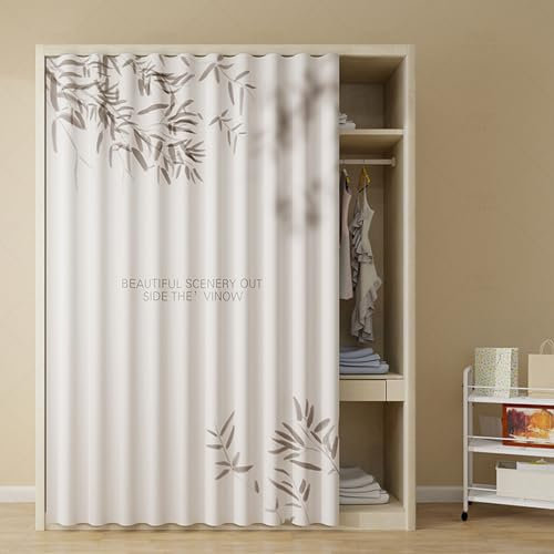 Chaoyilian Schrankvorhänge für Küche,Schranktür Vorhang,VorhäNge Kurz,Schrank Schatten Vorhang,Bücherregal Staubvorhang,Sonnenschutz,Staubdicht,Für Möbel,Schränke,Dekoration,Bücherregale
