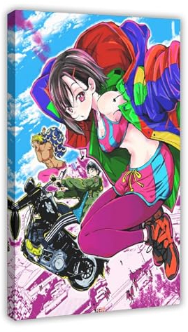 ALNILA Zom 100 Bucket List of The Dead Anime-Poster, 2, Leinwand-Poster, Wandkunst, Dekor, Bild, Gemälde für Wohnzimmer, Schlafzimmer, Dekoration, Rahmen-Stil, 50 x 75 cm
