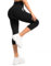 Sanpetix Capri Leggings Damen mit Taschen, Sport Leggings Damen 3/4 mit Taschen für Yoga Schwarz 1 Pack XXL