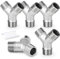ERGAOBOY 5 Pcs Stainless Steel 304 1/2 BSP Male 3 Way Y Shape T Piece Pipe Fittings for Water/Oil/Gas