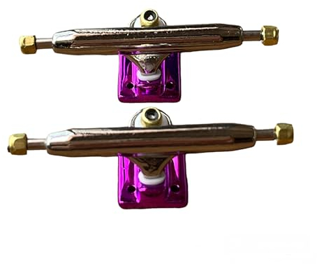 LEEFAI Pro Fingerboard Trucks mini Finger Skateboard Trucks 4.0-Regular Kingpin-Upgraded v2 baseplate with Hardware-Baseplate Color and Size (34 mm, lila)