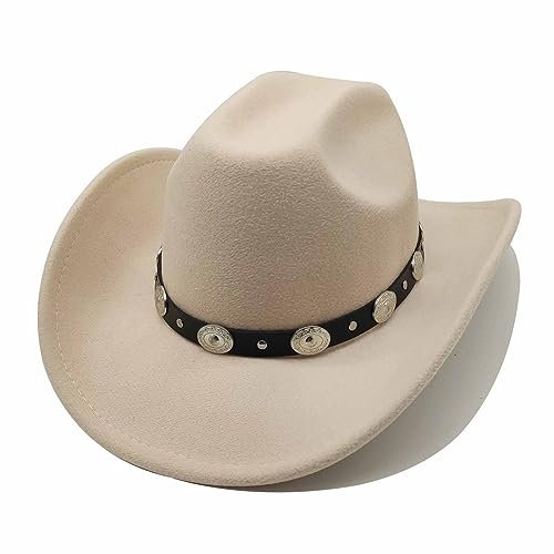 Willheoy Unisex Cowboyhut Schwarz Herren Cowgirl Kostüm Damen mit Band Werternhut Cowboyhut Fasching
