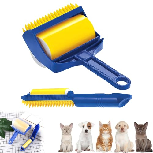 Fusselroller Abwaschbar,Washable Roller,waschbarer Fusselrolle,entfussler Klebriges Roller,Stick It Roller,fusselroller Tierhaarentferner,Wiederverwendbare Fusselrolle Silikon