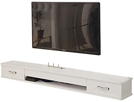 Mobil TV Stand Wall Mount TV Floating TV Stand - 100/120/140 cm Wall Mount Under Shelf TV Console Floating Shelves for Storing Entertainment Multimedia Objects