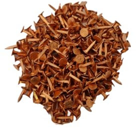 Semences Tapissier Evidées en Cuivre - 11mm 8/5 (6,4 mm Ø) - 100g - Petit Clou idéal pour Pose de Toile et Rabattage de Chanfrein - Haute Qualité & Fabriqué en France