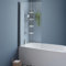 IDMarket - Pare Baignoire 1 volet 80x140 cm avec profilé en Aluminium argenté