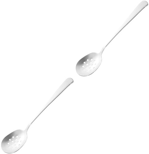 Amosfun 2st Salatlöffel Geschlitzter Servierlöffel Platte Kleiner Sieblöffel Sieb Löffel Schöpflöffel Löffel Zum Servieren Von Speisen Reislöffel Schaumlöffel Servieren Buffetlöffel Silver