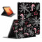 ZhuoFan Funda para Samsung Galaxy Tab A7 10,4 Zoll 2020 (SM-T500/T505/T507), Aesthetic Dulces Navideños Diseño PU Leather Protector Soporte Función Ángulos Ajustables Christmas Tablet Case, Negro