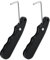 lasuroa 2stk Hockey Schlittschuh Spanner, Faltbarer Schnürsenkel Zieher Rutschfester Schlittschuhe Schnürsenkel Spanner aus Edelstahl zum Schnüren von Schlittschuhstiefeln(Schwarz)