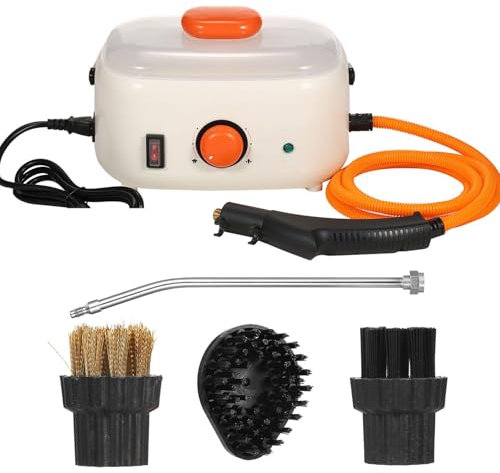 HLGKBY Steam Cleaner, 2500W Handheld Steam Cleaner with 6 Speeds, 4.5BAR Portable Steamer Cleaning Machine with 3 Brush Heads, Steamer for Cleaning Grout Tile Car Living Room Kitchen Bathroom