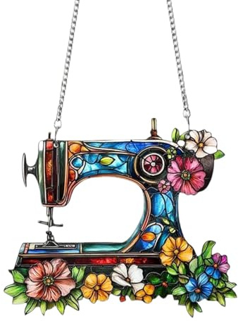 Christmas Sewing Machine Tree Ornament Christmas Decoration Acrylic Sewing Machines Ornament Hanging for Christmas Tree for Home Car Decoration