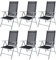 Casaria® Gartenstühle 6er Set Hochlehner Klappbar 8-Fach Verstellbar Camping Stuhl Aluminium Wetterfest Klappstuhl 120kg Belastbarkeit Garten Balkon