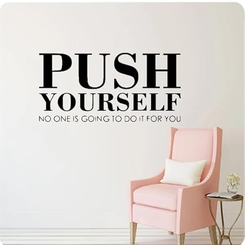 Wandtattoo Satz Zitat Wandaufkleber Schlafzimmer Dekor Aufkleber Wandbild Home Dekorative Wandtattoos, Schwarz, 20cm x 40cm