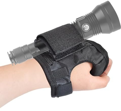 Uadme Support de Lampe de Poche de Plongée, Lampes de Poche Holster, Sangle de Poignet Réglable Universelle pour Lampe Poche 20-40mm, pour la Plongée en Plein Air