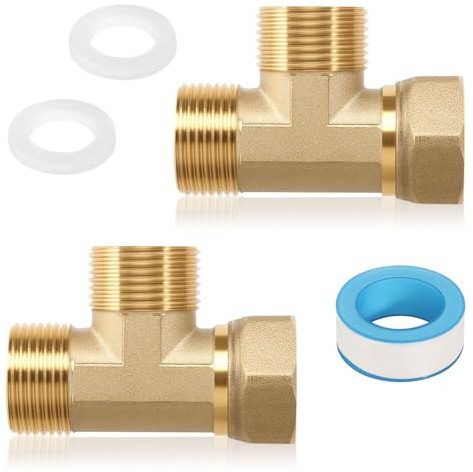 Raccord en T 3/4, 90° en laiton, raccord fileté, 2 raccords d'eau pour climatisation, système de réfrigération sanitaire