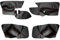 CGBWMB Auto-Innenzubehör Für VW Für Golf 5 Für Jetta 2005-2009 Autotür Armlehne Panel Abdeckung Aufkleber Trim Linkslenker Tür Panel Abdeckung Auto Innenverkleidung Streifen(4Piece Black-red line)