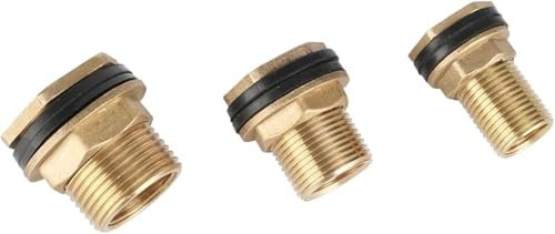 Raccord de tuyau d'eau, raccord de tuyau d'arrosage, filetage mâle 1/2 3/4 1 vers filetage femelle 3/8 1/2 3/4 adaptateur de tuyau de réservoir en laiton, adaptateur de connecteur eau-gaz(1/2)