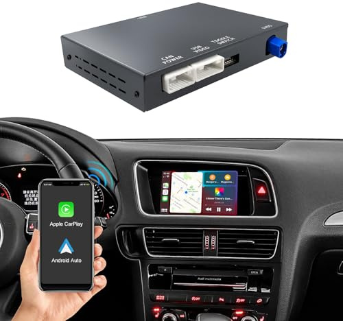 LEXXSON Kit de decodificador para Audi A4 A5 Q5 2008-2018 con Pantalla de 6.5/7, Sistema MMI 3G, CarPlay y Android Auto inalámbricos, Plug & Play, Compatible con MirrorLink y navegación Bluetooth